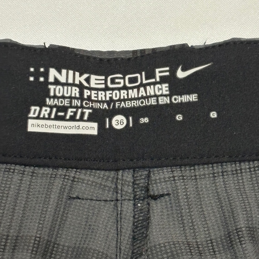 Nike Golf Shorts Mens 36 Grey Plaid Dri-FIT Tour Performance 509182-010 - Picture 4 of 14